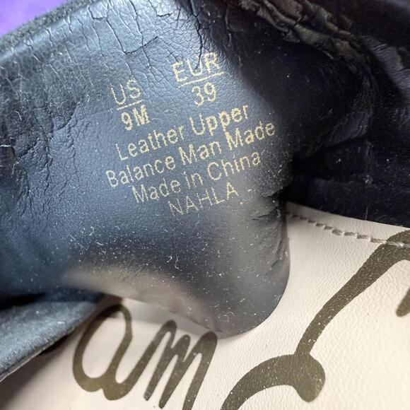 Sam‎ Edelman Nahla Women's 9 Black Suede Wedge Shoes Classic - Picture 7 of 7